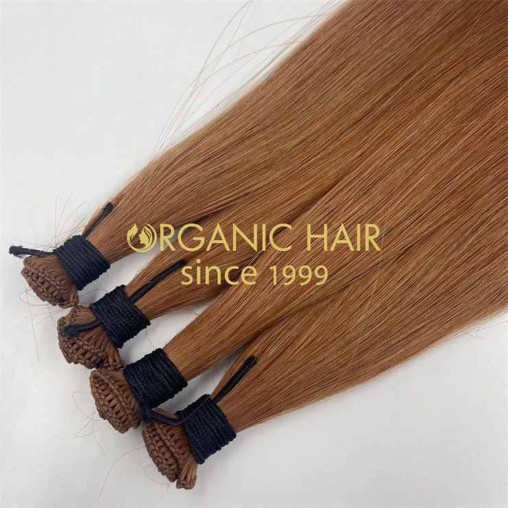 Custom hand tied extensions hair  wholesale H6